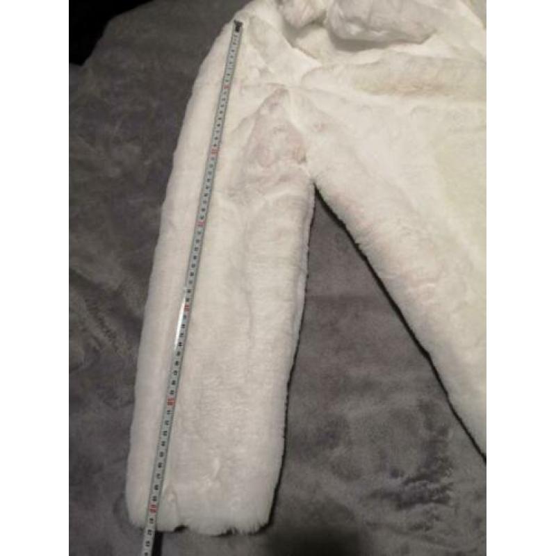 Jas winter herfst nep bond teddy wit