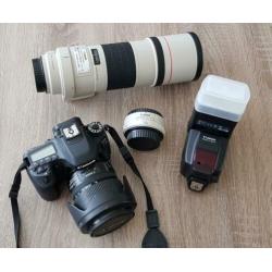 Canon 80D set + 15-85mm + 300mm + 1.4 teleconverter+580flits