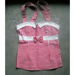 Collectif pin-up sailor vintage rockabilly 50s blouse mt S.