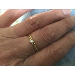 2. 14 karaats gouden rij ringen