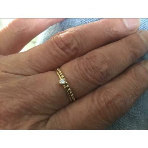 2. 14 karaats gouden rij ringen