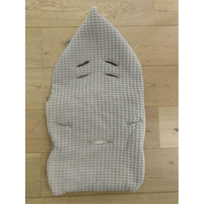 ZGAN Koeka voetenzak in wafel / teddy in licht grijs