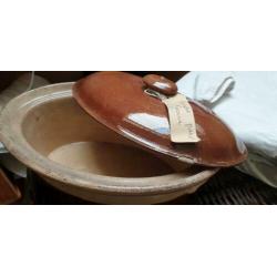 Grote Franse antieke paté schaal terrine 29 bij 21 cm l