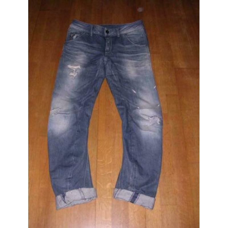 GstarARC loose Taperend JeansWMN slijtplekken orgineel 26-32