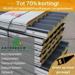 Opruimactie! Geisoleerde Dakpanelen vanaf €5 /m2