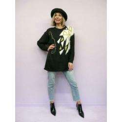 *Abfab Vintage 80's Trui met Angora XL*