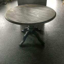 Tafel eettafel rond stoer hoffz-stijl driftwood ronde hout