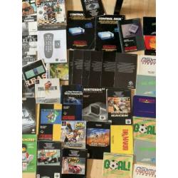 Veel boekjes handleidingen , Nintendo nes snes n64