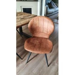 Eetkamer stoelen camel stof