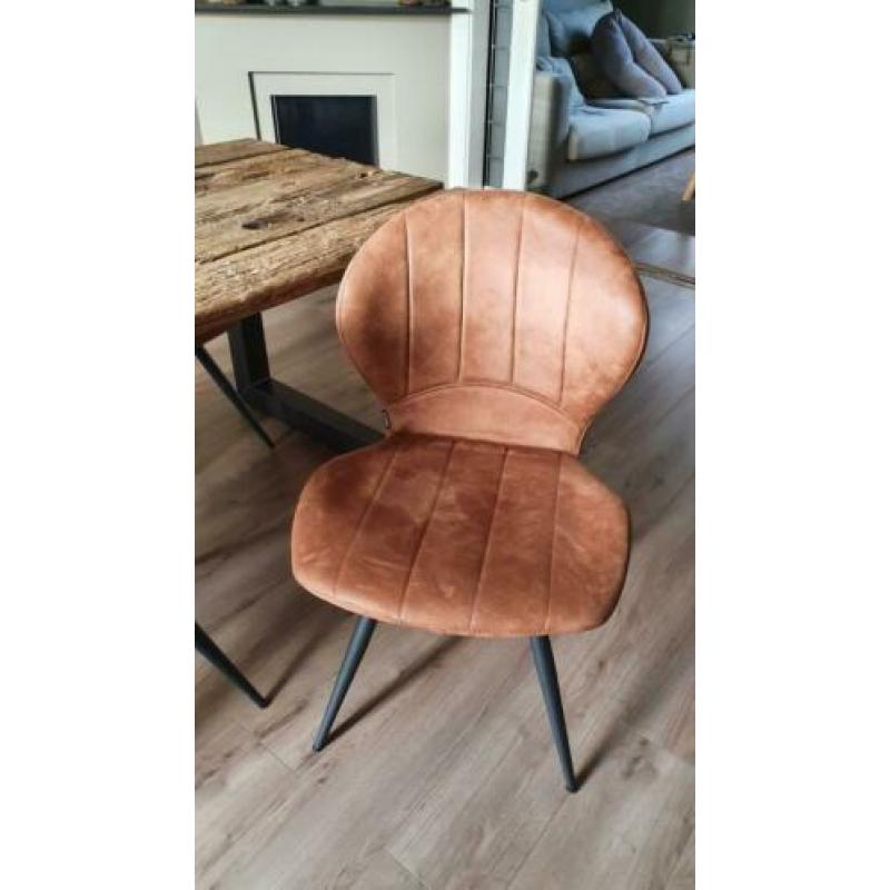 Eetkamer stoelen camel stof