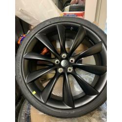 22 inch nieuwe Orig Tesla Model X Onyx Velgen/banden breedse