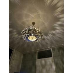 Prachtige plafond hanglamp zilver