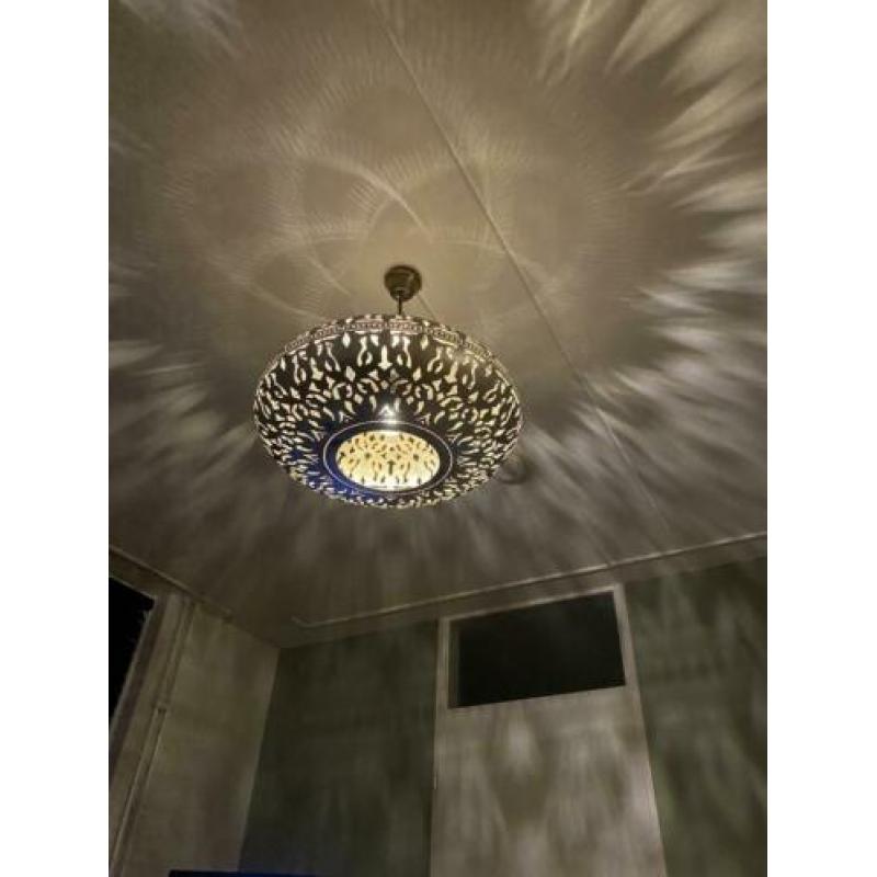 Prachtige plafond hanglamp zilver