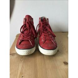 Converse All Star rood leer mt 38