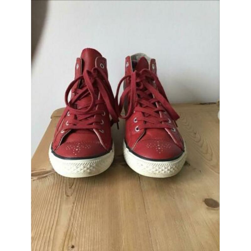 Converse All Star rood leer mt 38