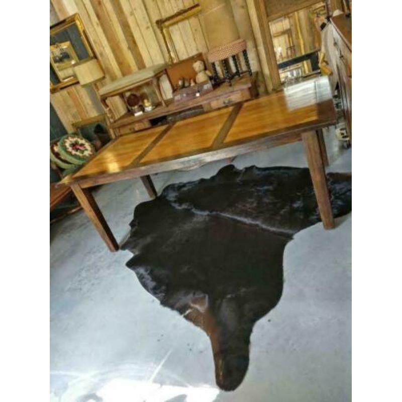 tafel in old recyclage teak met dik blad
