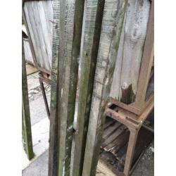 Hardhouten palen 6x6 200/220cm 9 stuks