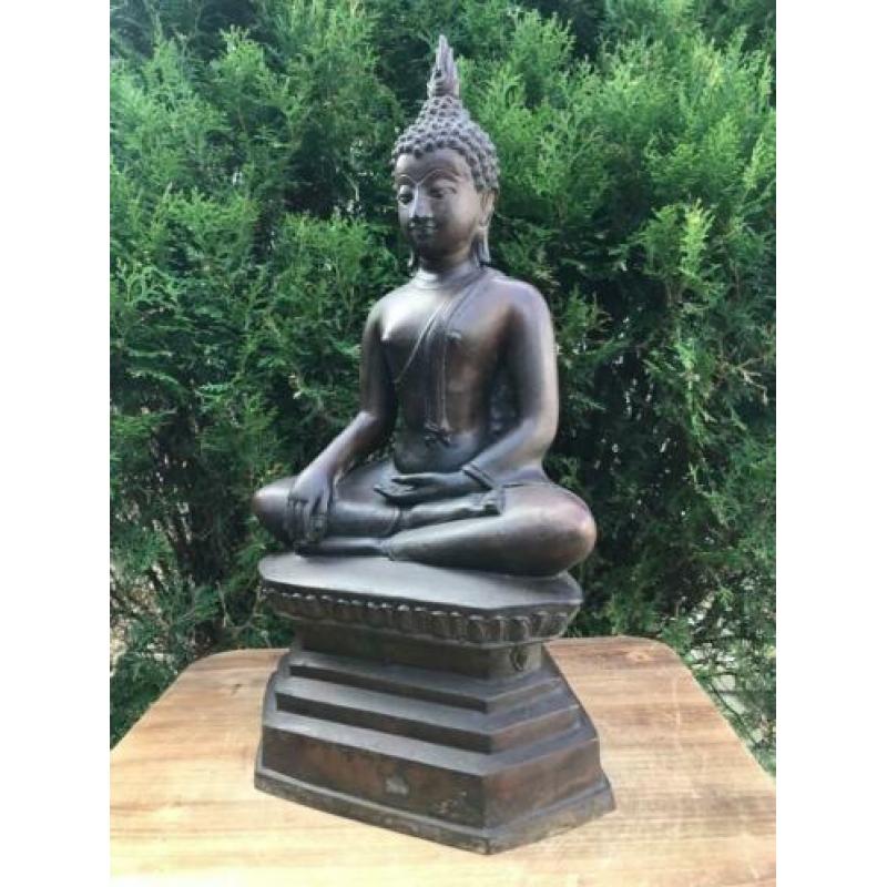 Bijzonder Grote Brons Sukothai Boeddha beeld