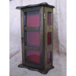 2 x Vitrine wandkastjes