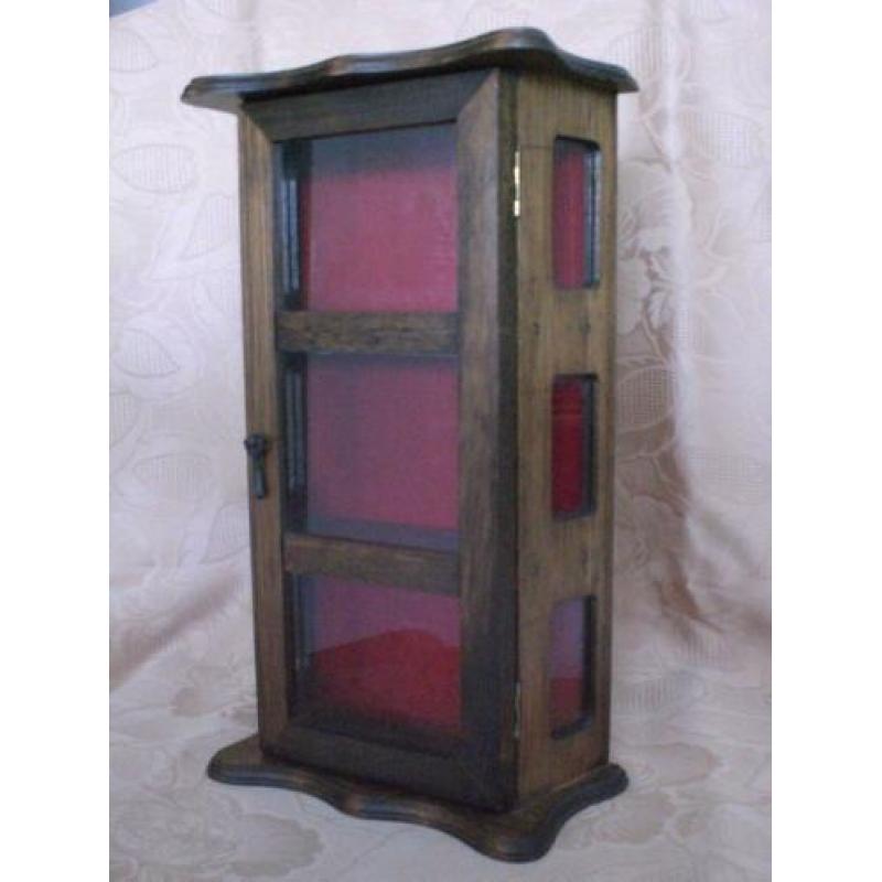 2 x Vitrine wandkastjes