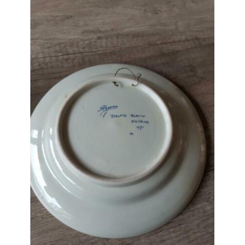 Delfts Blauw Holland bord D.O.E.N.. K