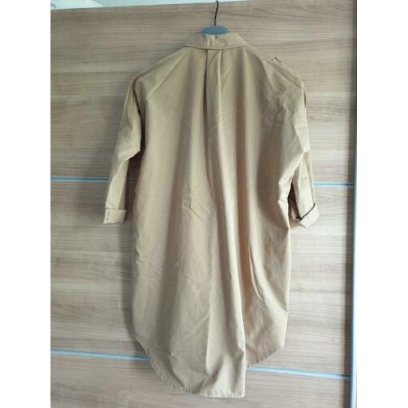 Dames blouse zandkleur katoen Zara Zgan
