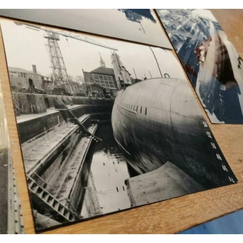 Rijkswerf originele Marine foto's 1973 onderzeeboot uniek