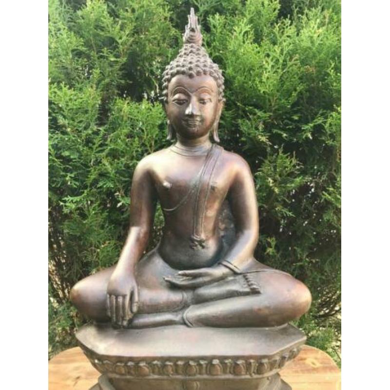 Bijzonder Grote Brons Sukothai Boeddha beeld