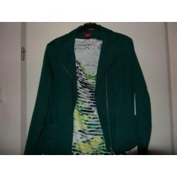 donker groen jasje met bijpassend shirt mt 46