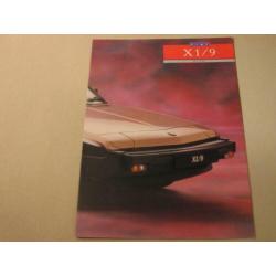 FX 045 folder Fiat X 1/9 (+ X1/9 VS) Uitvouwfolder-/poster