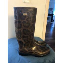 Panter/tijgerprint regenlaarzen dolce&gabbana