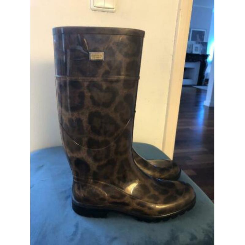 Panter/tijgerprint regenlaarzen dolce&gabbana