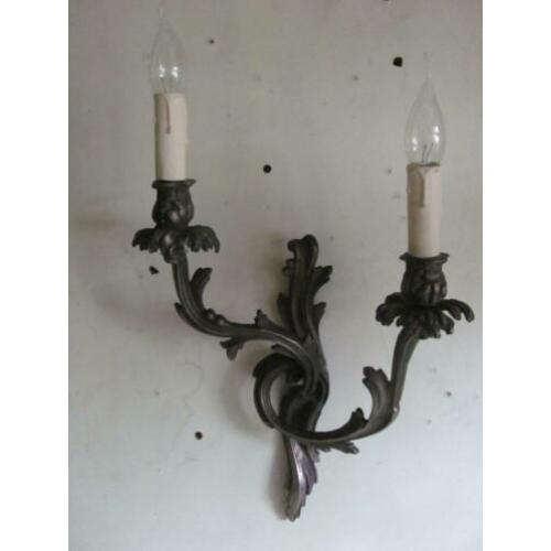 Grote antieke wandlamp Rococo
