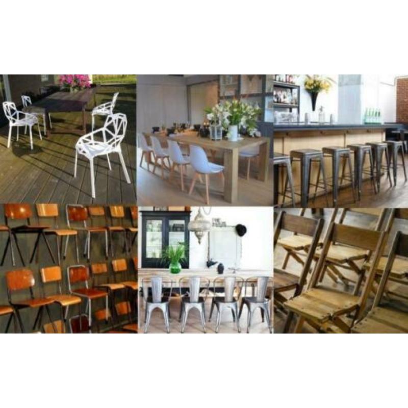 Gezocht: schoolstoelen, vintage partijen, retro stoel. 333