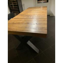 Eiken tafel planken over dwars minder dan 1/3 van de prijs!