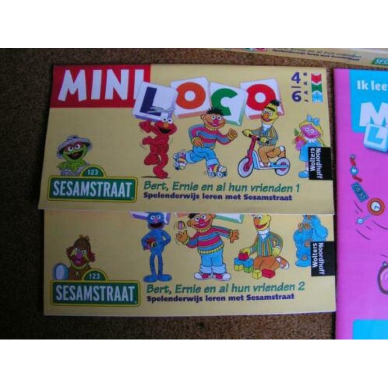 Mini Loco Sesamstraat met 4 boekjes en Locodoos