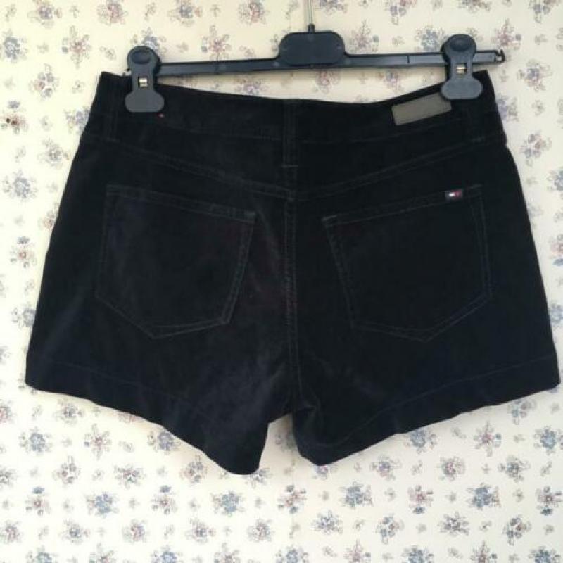 Tommy Hilfiger blauw velours korte broek short S 6 36 38