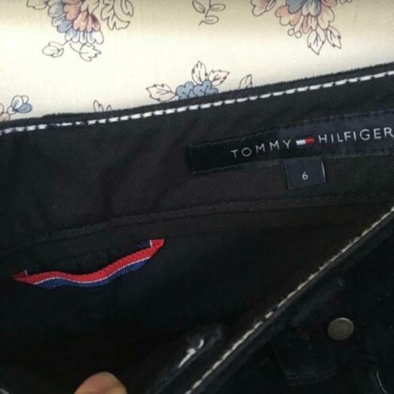 Tommy Hilfiger blauw velours korte broek short S 6 36 38