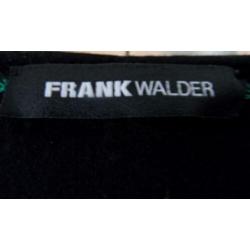 FRANKWALDER mooi ZGAN zwart/groen stretch shirt vlakken 44