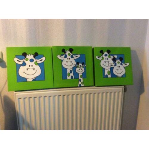 3 leuke schilderijen voor kinderkamer!