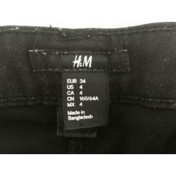Zwarte spijkerbroek H&M maat 34