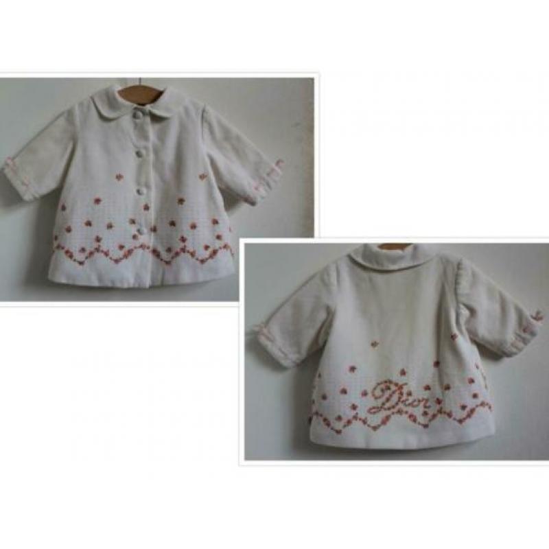 Ecru jasje van Baby Dior maat 68 (0776)