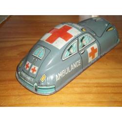 blikken ambulance van trade mark modern toys made in japan