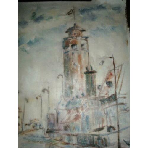 Origineel Impressionistisch schilderij Florian Bosch 1956