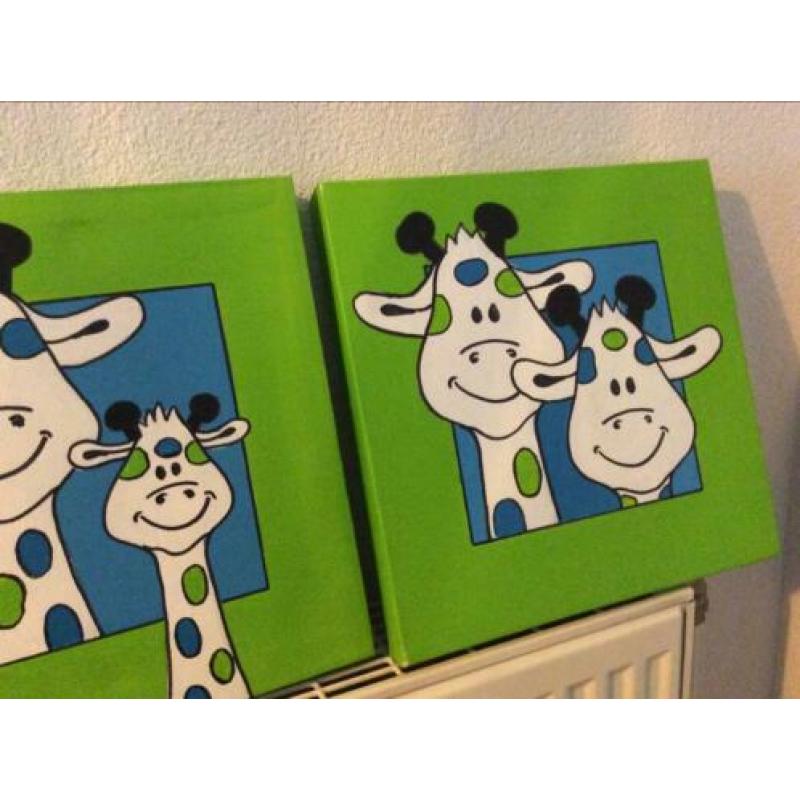3 leuke schilderijen voor kinderkamer!