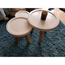 Leuke salontafel set van 3 wit