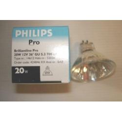 GU5.3/MR16 Halogeenlamp 12V. 20W,35W,50 Watt Ø51mm á € 0,75