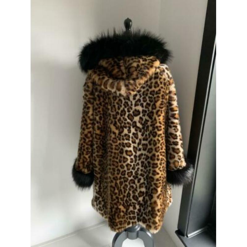 Prachtige jas met luipaard print xxl vintage