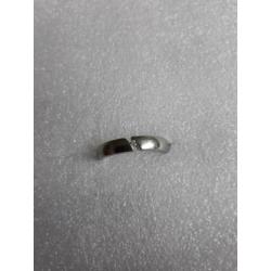 Strakke moderne RVS ring met zirkonia maat 20