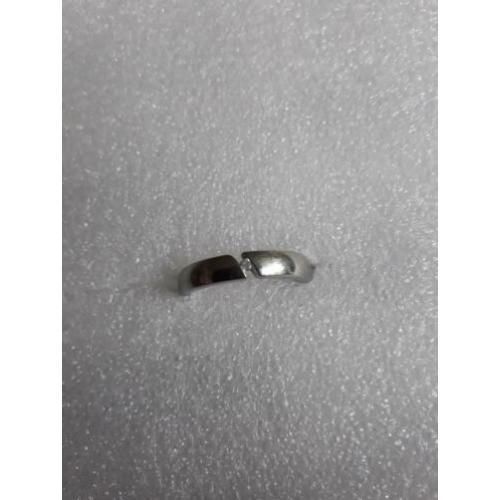 Strakke moderne RVS ring met zirkonia maat 20